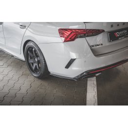 Накладки сплиттеры боковые на задний бампер на Skoda Octavia IV RS